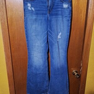 Classic Blue Highrise Flare Jeans